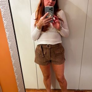 Suede shorts by Frame